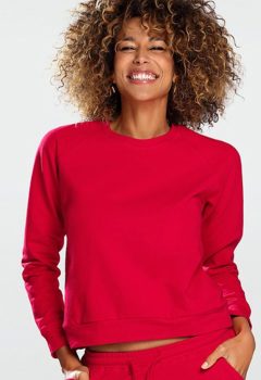 BLUZA WENEZJA CZERWONY BAWEŁNA