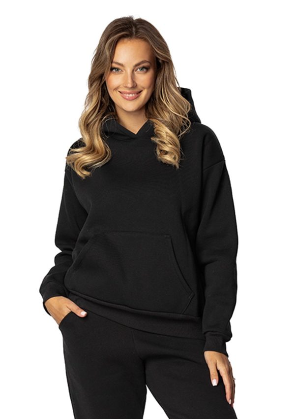 Bluza DK-K-B6 CZARNY  BAWEŁNA GRUBA