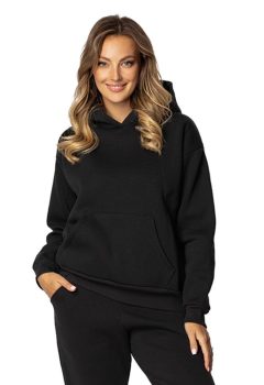 Bluza DK-K-B6 CZARNY  BAWEŁNA GRUBA
