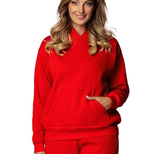Bluza DK-K-B6 CZERWONY BAWEŁNA GRUBA