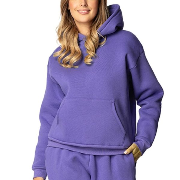Bluza DK-K-B9 FIOLET BAWEŁNA GRUBA