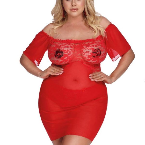 CAMARI RED (CHEMISE/HALKA)