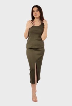 DK-K-P2 KHAKI BAWEŁNA PRĄŻKI
