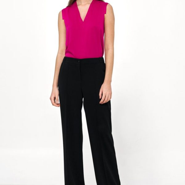 Czarne spodnie loose cut - SD77