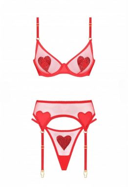 Komplet Love Red Crystal