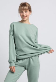 1 LA057 Bluza z wilkiem - miętowa PROMO