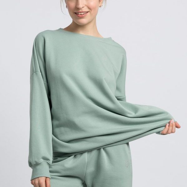 1 LA057 Bluza z wilkiem - miętowa PROMO