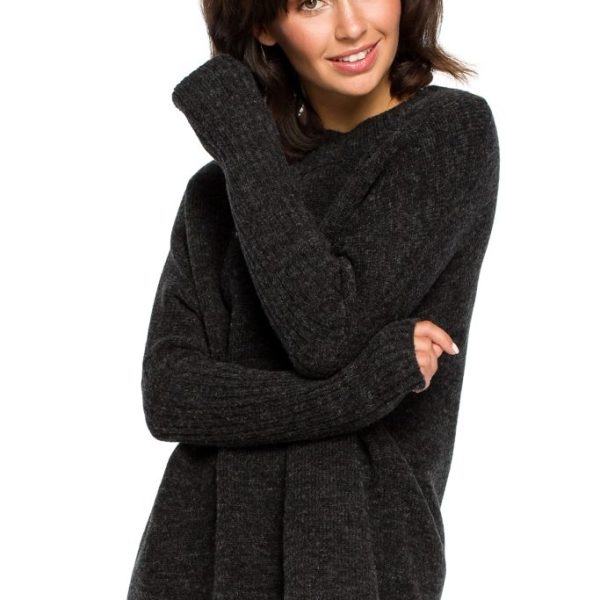 BK009 Sweter zakładany przez głowę - antracyt