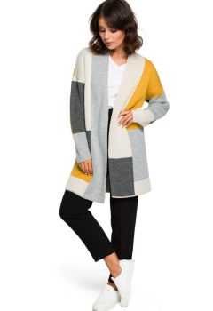 BK011 Kardigan wielokolorowy - model 1 (grafit)