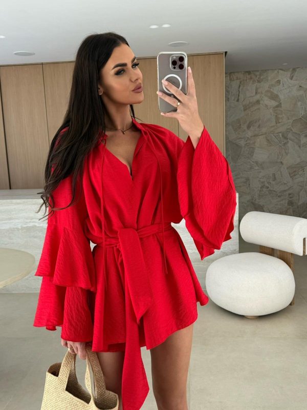 Sukienka Sophie czerwona - obrazek 3