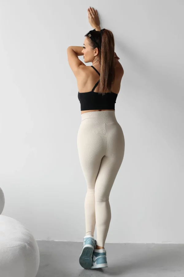 Legginsy damskie Larix beżowe - obrazek 2