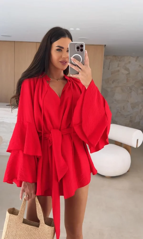 Sukienka Sophie czerwona - obrazek 2