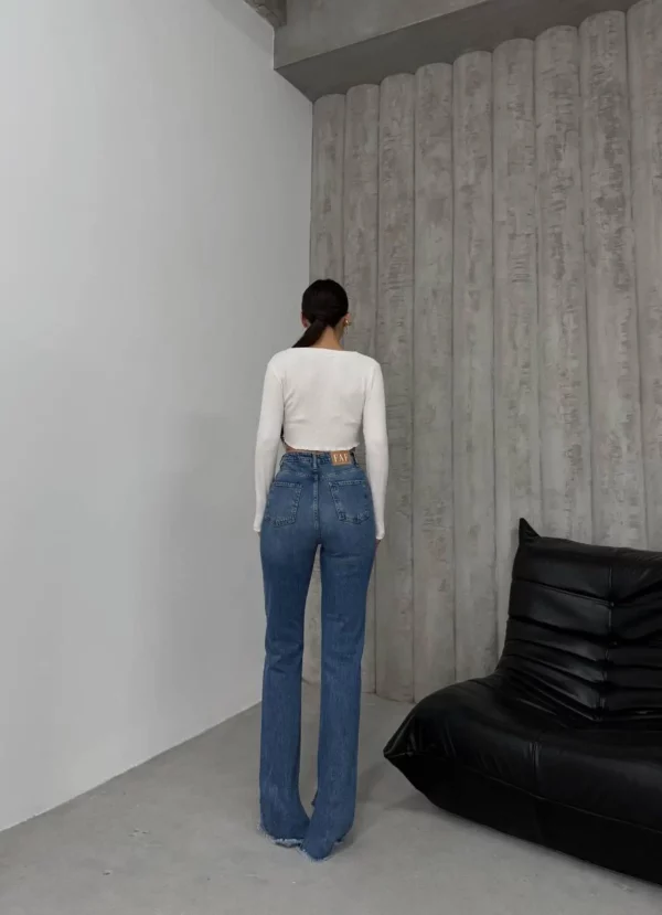Spodnie jeansy ciemnoniebieskie - obrazek 2