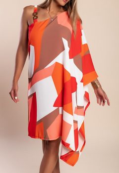 Elegancka, asymetryczna sukienka mini